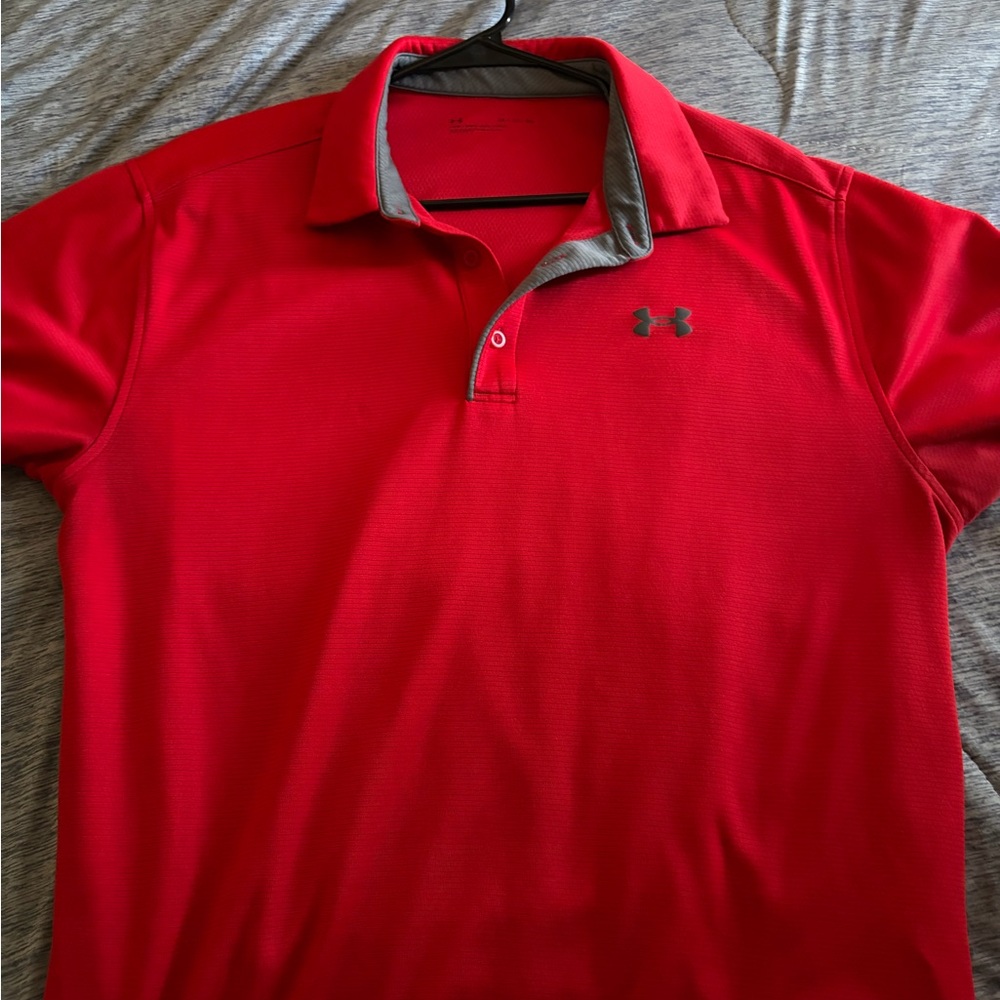 Under Armour Men's Vibrant Red Polo